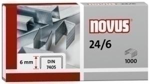 GRAPAS NOVUS 24/6 GALVANIZADAS C/1000 /040-0158