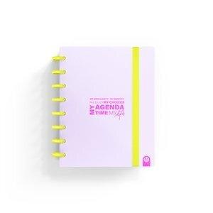 AGENDA CARCHIVO INGENIOX MY WEEK NO FECHADO tapa PP con GOMA A5 S/V NEON PASTEL MALVA