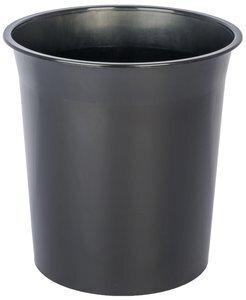 PAPELERA PLASTICO CERRADA 16 LITROS NEGRA