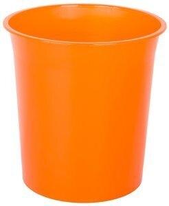 PAPELERA PLASTICO CERRADA 16 LITROS TRASLUCIDO NARANJA