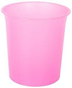 PAPELERA PLASTICO CERRADA 16 LITROS TRASLUCIDO FUCSIA