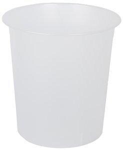 PAPELERA PLASTICO CERRADA 16 LITROS TRASLUCIDO CRISTAL
