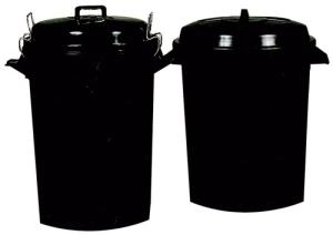 CUBO BASURA PLAST. CON TAPA 100 L NEGRO /P06005