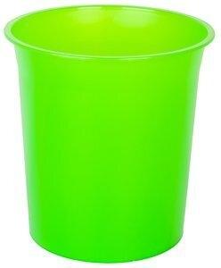 PAPELERA PLASTICO CERRADA 16 LITROS TRASLUCIDO KIWI