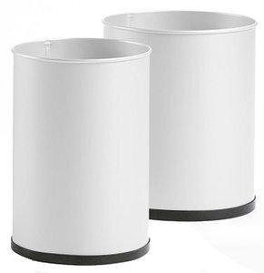 PAPELERA METALICA PLANNING SISPLAMO BASIC REDONDA 12 LITROS BLANCA