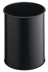 PAPELERA METALICA DURABLE REDONDA 15 LITROS NEGRA