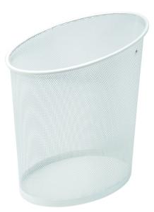 PAPELERA METALICA REJILLA ALBA 18 L MESH BLANCO /ALMESHCORB BL