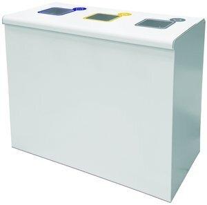 PAPELERA METALICA PLANNING SISPLAMO 3 RESIDUOS 120 LITROS BLANCA