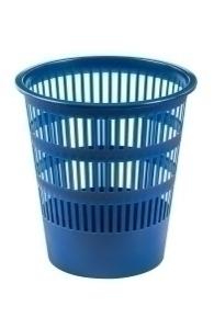 PAPELERA PLAST. REJILLA FAIBO 12 L AZUL /307-07