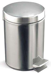 PAPELERA ACERO INOXIDABLE ROCADA TAPA PEDAL 20 LITROS
