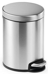 PAPELERA METALICA DURABLE REDONDA 5 LITROS con PEDAL INOXIDABLE