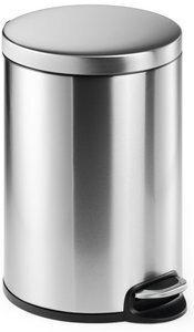 PAPELERA METALICA DURABLE REDONDA 20 LITROS con PEDAL INOXIDABLE
