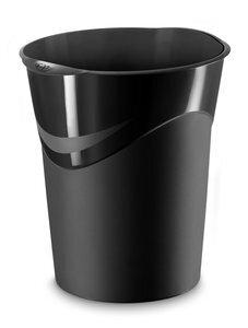 PAPELERA PLASTICO CERRADA CEP GLOSS 280G 14 LITROS NEGRO