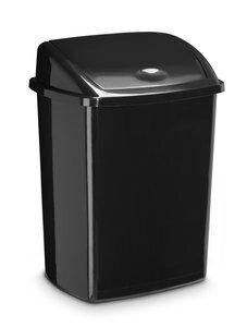 PAPELERA PLASTICO CON TAPA BASCULANTE CEP 91947 50 LITROS NEGRO