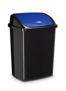 PAPELERA PLASTICO CON TAPA BASCULANTE CEP 91947 50 LITROS AZUL