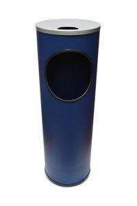 PAPELERA CENICERO CILINDRO METALICA REDONDA B-10 21.5   AZUL