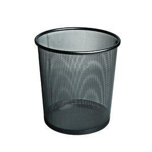 PAPELERA METALICA FOROFIS MALLA REDONDA NEGRA
