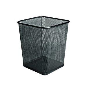 PAPELERA METALICA FOROFIS MALLA CUADRADA NEGRA