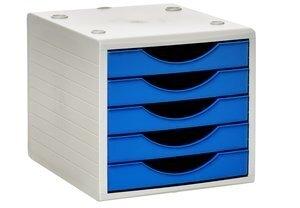 MODULO 5 CAJONES ARCHIVOTEC GRIS/AZUL MAR