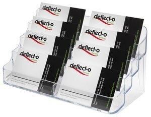PORTATARJETAS SOBREMESA DEFLECT-O 8 COMPARTIMENTOS HORIZONTAL CRISTAL