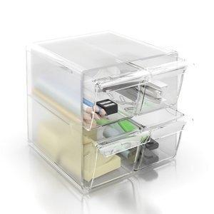 BANDEJA ORGANIZADOR ARCHICUBO 6704 (cubo 4 cajones pequeños) CRISTAL