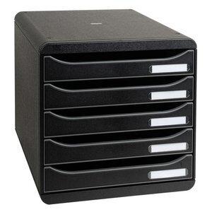 MODULO EXACOMPTA BIG-BOX PLUS ECOBLACK 5 CAJONES COLORES NEGRO