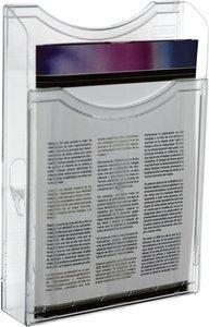 SOPORTE MURAL DE 1 BANDEJA A4 ARCHIVO 2000 ARCHIPLAY ANTIMICROBIANO SANITIZED CRISTAL TRANSP.