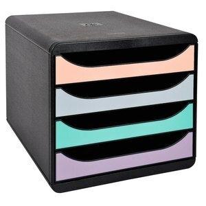 MODULO EXACOMPTA BIG-BOX CLASSIC 4 CAJONES COLORES NEGRO GLOSSY