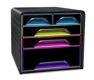 MODULO CEP 7-213G SMOOVE 5 CAJONES MIXTOS COLOR NEGRO