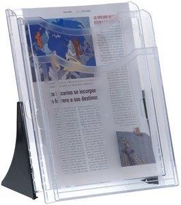 SOPORTE VERTICAL 2 BANDEJAS A4 ARCHIPLAY CRISTAL TRANSPARENTE