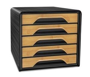 MODULO CEP 7-111 ESTANDAR 5 CAJONES COLOR NEGRO/MADERA