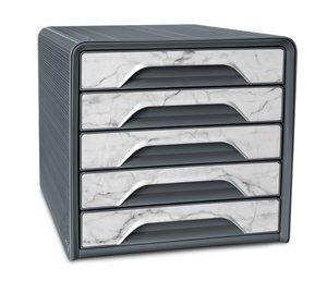 MODULO CEP 7-111 ESTANDAR 5 CAJONES COLOR GRIS/MARMOL GRIS