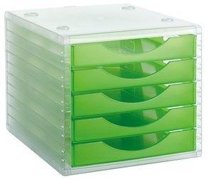 MODULO 5 CAJONES ARCHIVOTEC TRASLUCIDO CRISTAL/KIWI