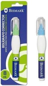 CORRECTOR LIQUIDO BOLIGRAFO BISMARK 8 ml ERGONOMICO
