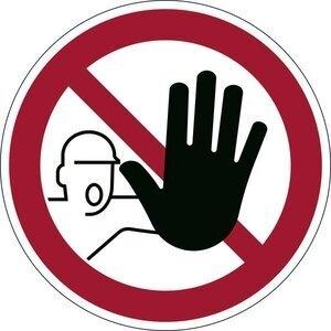 MARCAJE SEGURIDAD DURABLE AUTOADHESIVO PROHIBIDA LA ENTRADA