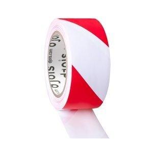 MARCAJE SEGURIDAD TARIFOLD AUTOADHESIVO ROLLO 33m x 5cm BLANCO/ROJO