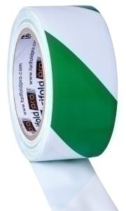 MARCAJE SEGURIDAD TARIFOLD AUTOADHESIVO ROLLO 33m x 5cm VERDE/BLANCO