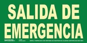SEÑAL HOMOLOGADA FOTOLUMINISCENTE SALIDA DE EMERGENCIA