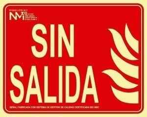 SEÑAL HOMOLOGADA FOTOLUMINISCENTE SIN SALIDA PP ROJO