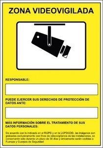 SEÑAL HOMOLOGADA CAMARA DE VIGILANCIA EN GRABACION LAS 24 HORAS PP AMARILLO