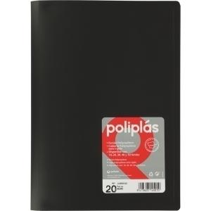 CARPETA FUNDAS GRAFOPLAS PP FLEX. OPACO Fº 10 FUND. NEGRO /1430010