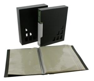 CARPETA FUNDAS (TARIFARIO) DATA BANK PP RIGIDO A4  80 F. C/CAJA NEGRO
