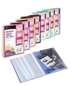CARPETA FUNDAS (TARIFARIO) CARCHIVO ESPIRAL PP ARCHIVEX-STAR CANGURO A4 60 F. INCOLORO