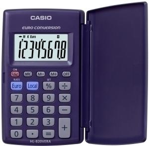 CALCULADORA de BOLSILLO CASIO  8 DIGITOS HL-820 VERA con TAPA