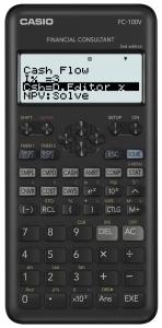 CALCULADORA FINANCIERA CASIO 10+2 DIG. FC-100V-2 4 LÍNEAS /FC-100V-2