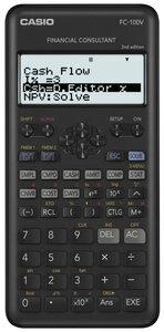 CALCULADORA FINANCIERA CASIO 10+2 DIGITOS FC-100V-2 (4 líneas)