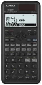 CALCULADORA FINANCIERA CASIO 10+2 DIG. FC-200V-2 4 LÍNEAS /FC-200V-2