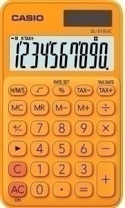 CALCULADORA BOLSILLO CASIO 10 DIG. SL-310 UC NARANJA /SL-310UC-RG