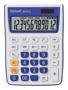 CALCULADORA SOBREMESA REBELL 12 DIG. SDC-912 AZUL /RE-SDC912