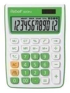 CALCULADORA SOBREMESA REBELL 12 DIG. SDC-912 VERDE /RE-SDC912GR